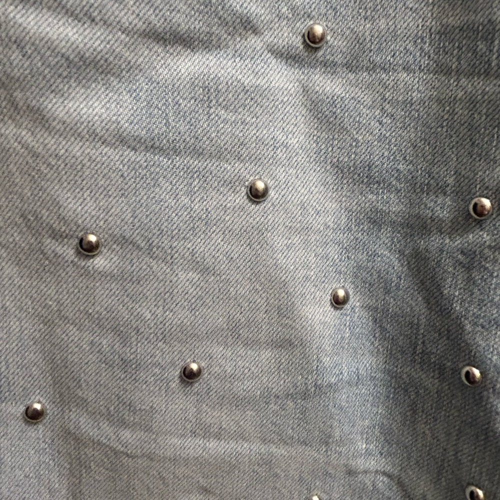 Citizens Of Humanity Light Blue Studded Slim Straight Jeans - Picture 2 of 3